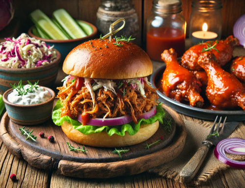 Pulled Rabbit Burger mit BBQ-Sauce – Wildbret trifft auf American BBQ
