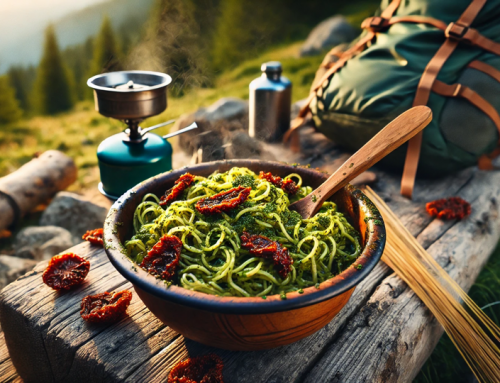 Nudelgericht mit Pesto und getrockneten Tomaten – Schnelle Energie für unterwegs