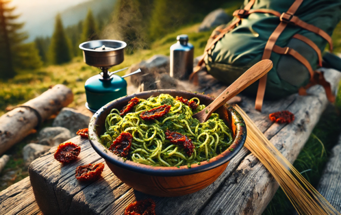 Titelbild Trekkingnahrung Nudeln mit Tomaten