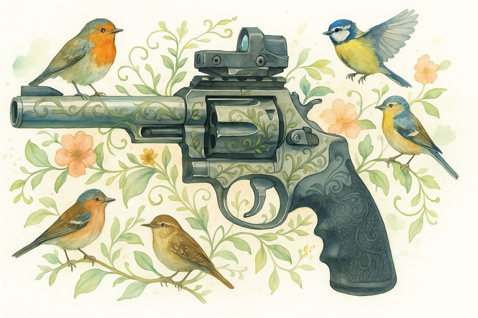 SuW Revolver mit Blumen